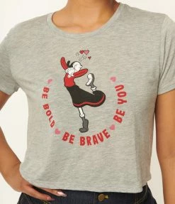 Fan Flair Popeye X Unique Vintage Olive Oyl Be Bold Graphic Crop Top
