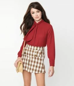 Lifestyle Group (UK) Ltd Clothing Wine Long Sleeve Gracie Blouse