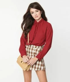 Lifestyle Group (UK) Ltd Clothing Wine Long Sleeve Gracie Blouse