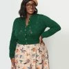 Lifestyle Group (UK) Ltd Clothing Plus Size Green Happy Holiday Tree Cardigan