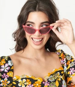 AJ Morgan Eyewear (B2B Wholesale) Hot Pink Sultry Cat Eye Sunglasses