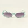 AJ Morgan Eyewear (B2B Wholesale) Blue Marble Narrow Cat Eye Sunglasses