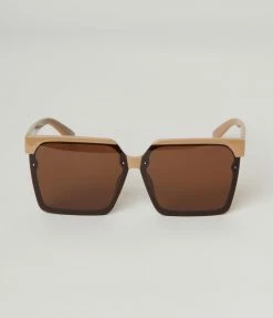 Lucent Product Inc. Brown & Tan Square Sunglasses