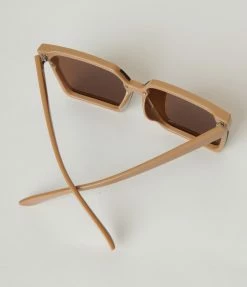 Lucent Product Inc. Brown & Tan Square Sunglasses