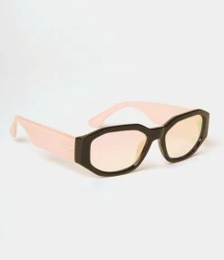 Lucent Product Inc. Black & Pink Geometric Oval Sunglasses