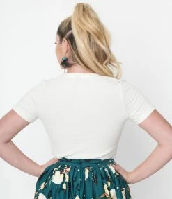 Collectif Broomstick Witch Fitted Graphic Tee