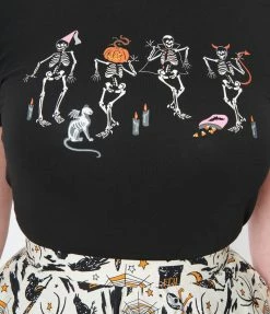 Sale Collectif Black Skeleton Boogie Graphic Tee