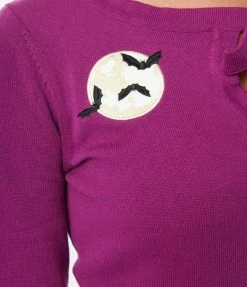 Collectif Purple Full Moon Charlene Cardigan