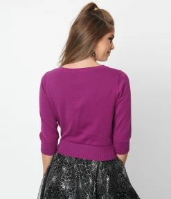 Collectif Purple Full Moon Charlene Cardigan