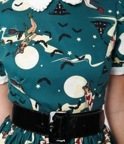 Collectif Green Witches Peta Blouse Sale