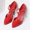 Pleaser 1920s Style Red T-Strap Heels