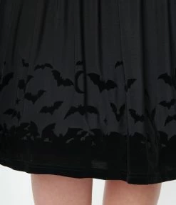 Sale Collectif Black Mesh Bat Border Swing Dress