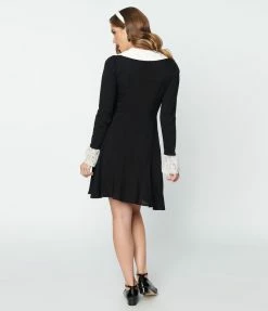 Collectif Black Flare Dress