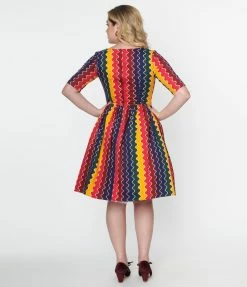 Clothing Collectif Rainbow Wave Amber Lea Swing Dress