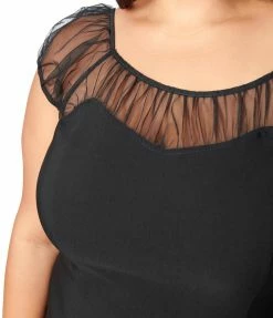 Collectif Plus Size Black Alina Pencil Dress