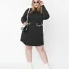 Smak Parlour Plus Size Black Mock Turtleneck Fit & Flare Dress New Arrivals!
