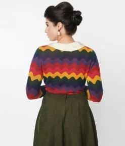 Collectif Rainbow Wave Machi Sweater Clothing
