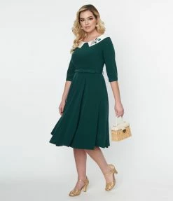 Collectif Emerald Elle Swing Dress