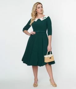 Collectif Emerald Elle Swing Dress