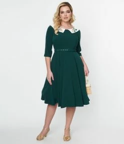 Collectif Emerald Elle Swing Dress