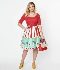 Collectif Carousel June Swing Dress Clothing