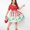 Collectif Plus Size Carousel June Swing Dress Clothing