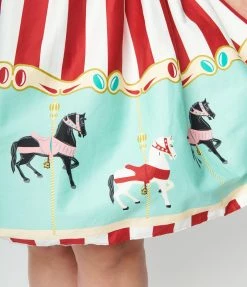 Collectif Plus Size Carousel June Swing Dress Clothing