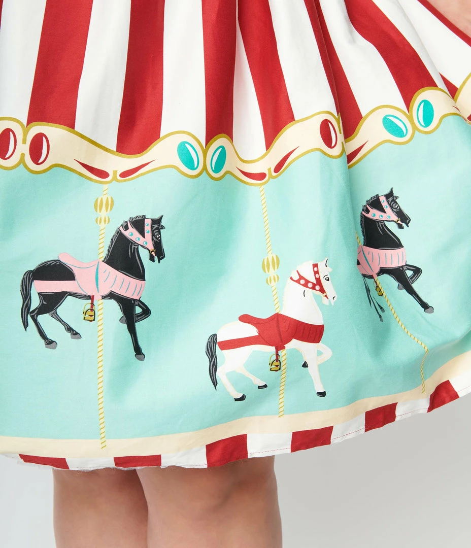 Collectif Plus Size Carousel June Swing Dress Clothing