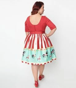 Collectif Plus Size Carousel June Swing Dress Clothing
