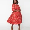 Collectif Plus Size Gingerbread Suzanne Swing Dress