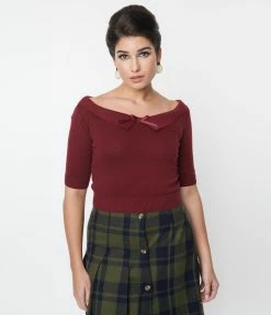 Collectif Wine Babette Sweater