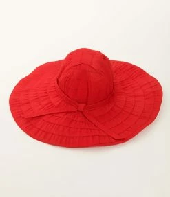 Too Too Hat Red Textile Tiered Sun Hat Hats