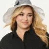 Too Too Hat White & Black Stripe Tiered Sun Hat