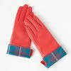 Accessories Collectif Red Leatherette Gloves