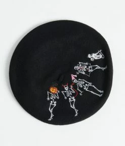 Collectif Black Skeleton Boogie Beret