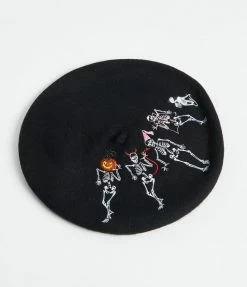 Collectif Black Skeleton Boogie Beret