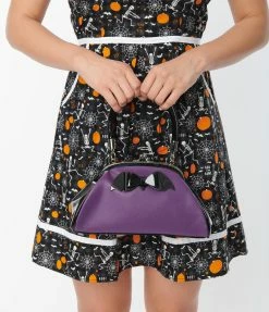 Lifestyle Group (UK) Ltd Handbags Purple Leatherette All Hallows Handbag
