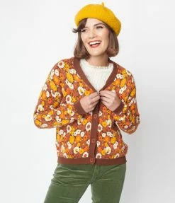 Compania Fantastica Trending Autumn Floral Cardigan