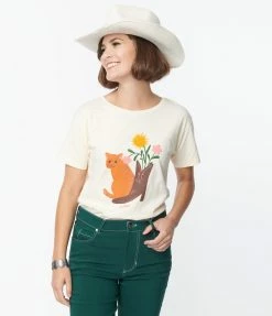 Compania Fantastica Western Cat Oversized Graphic Tee