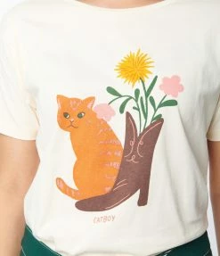 Compania Fantastica Western Cat Oversized Graphic Tee