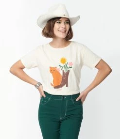 Compania Fantastica Western Cat Oversized Graphic Tee
