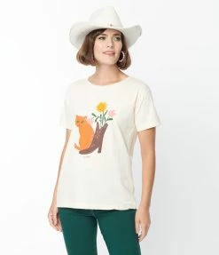 Compania Fantastica Western Cat Oversized Graphic Tee