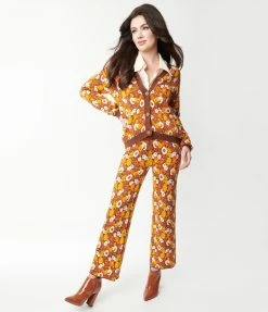 Compania Fantastica Autumn Floral Knit Pants New Arrivals!
