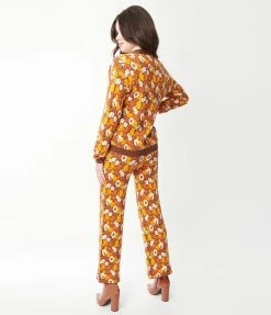 Compania Fantastica Autumn Floral Knit Pants New Arrivals!