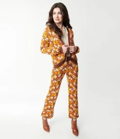 Compania Fantastica Autumn Floral Knit Pants New Arrivals!
