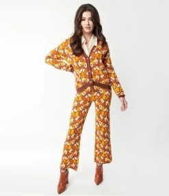 Compania Fantastica Autumn Floral Knit Pants New Arrivals!