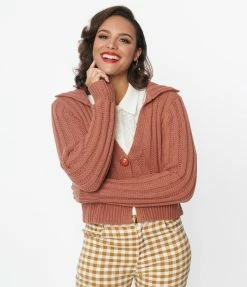 Sadie & Sage Rust Red Long Sleeve Cardigan