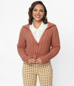 Sadie & Sage Rust Red Long Sleeve Cardigan