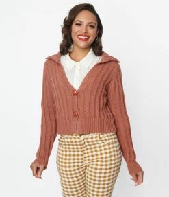 Sadie & Sage Rust Red Long Sleeve Cardigan