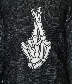 Silver Stop Inc. (Jawbreaker) Black Lucky Oversized Sweater